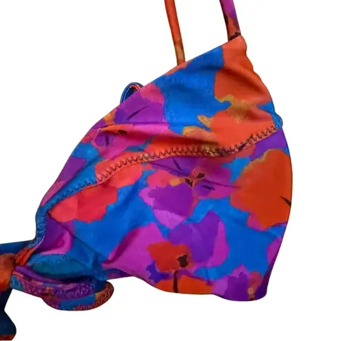 VIX PAULA HERMANNY Mabel Riviera Bikini Top Size Small Padded Beach Travel Blue