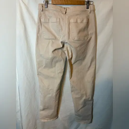 Loft  Curvy Girlfriend Cream Utility Jeans Size 29 (8)