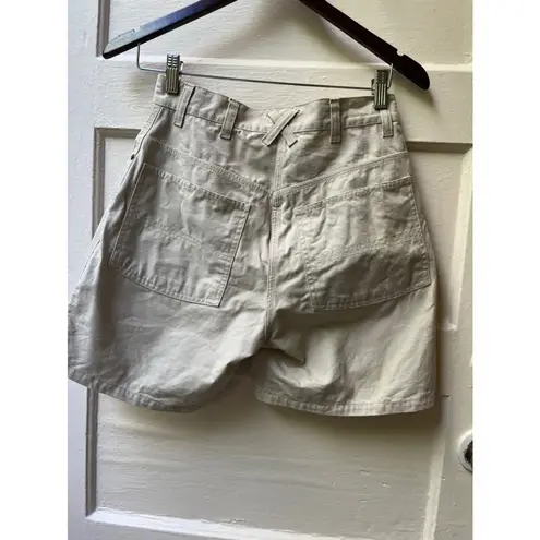 Esprit Vintage unisex Beige long khaki knee cotton high rise Shorts Size 1/2