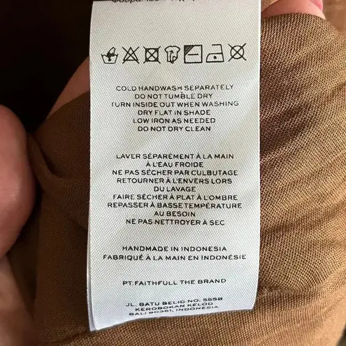 Faithfull the Brand Tayari Linen Maxi Dress 12 Cinnamon Cutout Smock Sundress