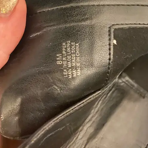 Antonio Melani  Knee High Black Leather Boots Size 8 Cute lace up & bow details