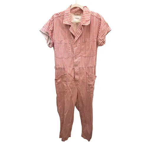 Pistola Grover Short Sleeve Field Suit in Peony Stripe - Size L - MSRP $168