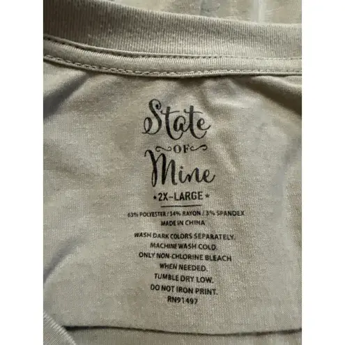 State of Mine Trick or Treat Gray Long Sleeve Tunic Top Women's 2X Large