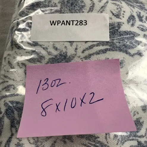 Mario Serrani Comfort Stretch Cuff Capri Pants Toile Print Blue/White Size XL