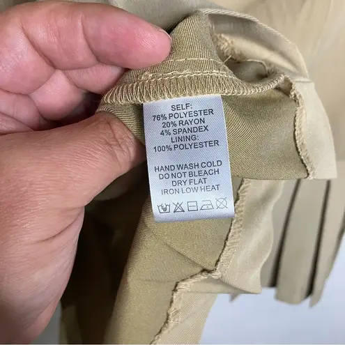 Maeve Anthropologie pleated strapless dress collegiate tan women’s size large