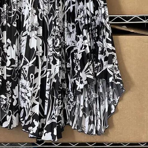 Covington Womens Skirt Size Small Floral Accordion Pleated High Low Bohemian