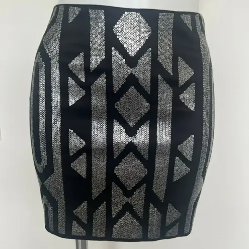 Marineblu sequin mini skirt SMALL