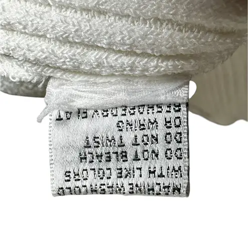 Carol Rose White Ribbed Stretch Knit Tank Top M | Y2K Minimalist Clean Basic