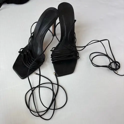 Schutz Women's Leather Sirena Sandal ankle strap heels 8B