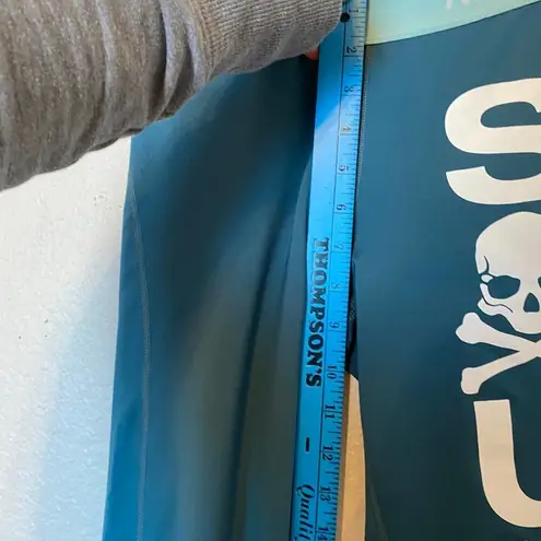 NIKE PRO Teal Capri Soul Cycle Skull Crop Legging Training Pants Size Medium