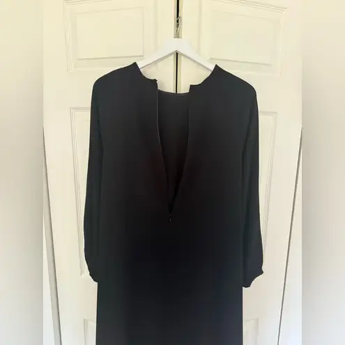 CO Essential Black Long Sleeve Peasant Slv Short Dress Size Medium Flowy