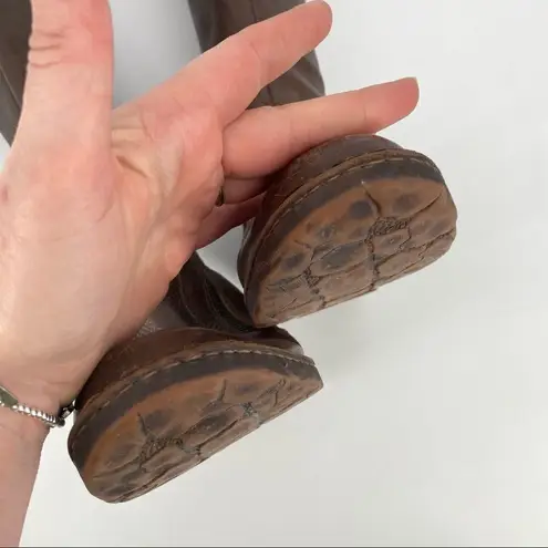 Born Women’s Dark Brown Leather Full Zip Riding Boots Size 6 flannel lined