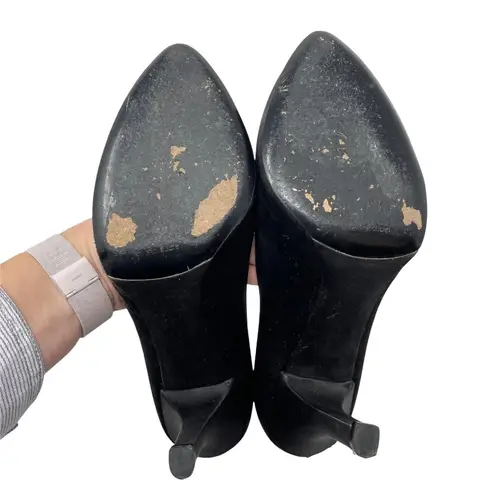 Dolce & Gabbana Black Satin Heel Size 37.5 Decollete Raso in Nero Platform