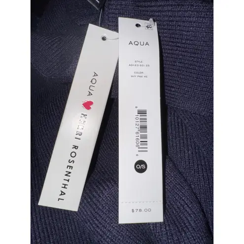 Brand New Aqua Kerri Rosenthal Women's OS Navy Blue Pink Heart Scarf