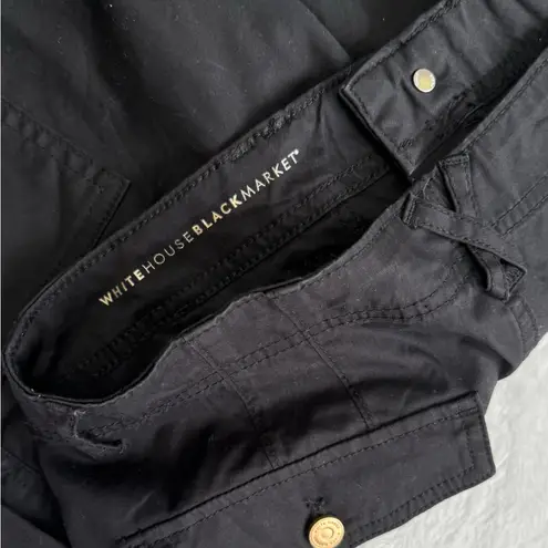 White House | Black Market  Black Cargo Pants with Gold Button