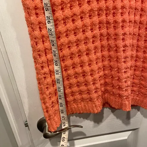 NWT Uncharted Threads Size M Coral Stretchy Knit Crochet Terry Cover Up Dress Pink Size M