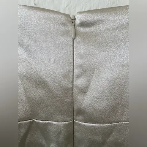 Birdy Grey Lydia Dress Shiny Satin Champagne, mermaid skirt, cowl neck; size 3X