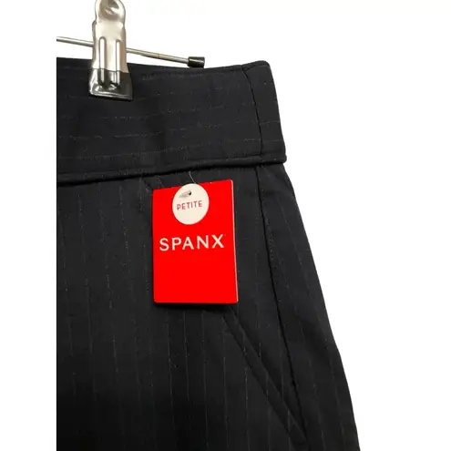 Spanx  Ponte Wide Leg Performance Pant Women Size‎ 1X Petite Navy Pinstripe NWT