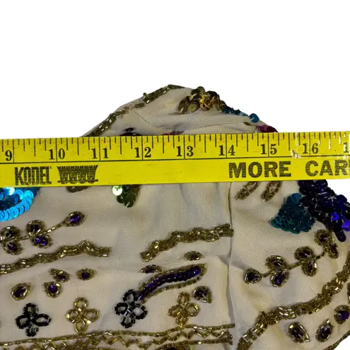 Maya Petite Women's Romper Beaded Sequins Floral Deep V