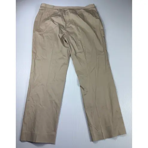 Akris Punto Beige Cotton Blend Dress Pants Straight Leg Career 34" waist