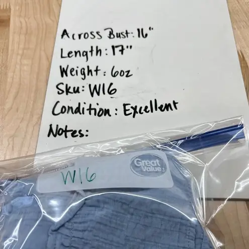 Urban Romantics Babydoll Peasant Style Top Ruffle Detail Open Back Blue Size XS