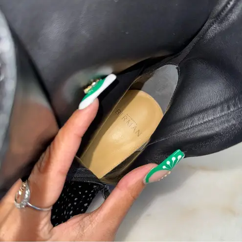 Alexandre Birman New  Myra Black Velvet Wedge Bootie Boot Womens 37 Witchy Gothic