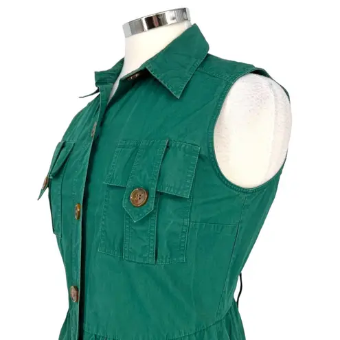 Derek Lam Kelly Utility Shirt Knee Length Dress Green Size 4