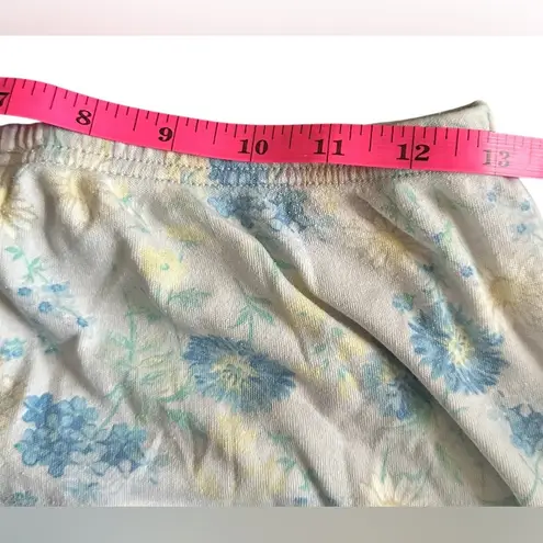 Womens Miss Elaine Essentials Soft Interlock Print Pajama Set Blue/Yellow S Blue