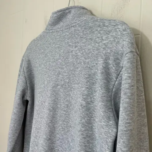 Senita Athletics Hailey Crop Quarter Zip Pullover Grey Fleece Lined ~ Size Small