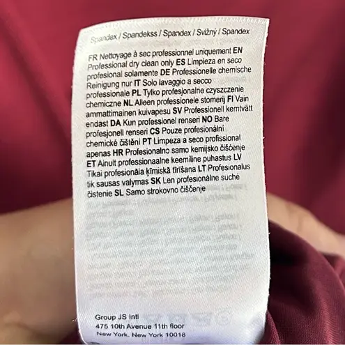 Halston Heritage Halston Camille One Shoulder Dress in Bordeaux Red Matte Jersey Sz 14 NWT