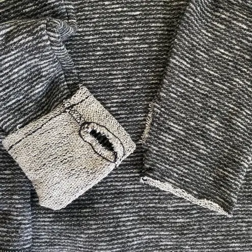 Joe's Jeans Long Sleeve Grey White Terry Knit Long Sleeve Tee / Sweatshirt size S