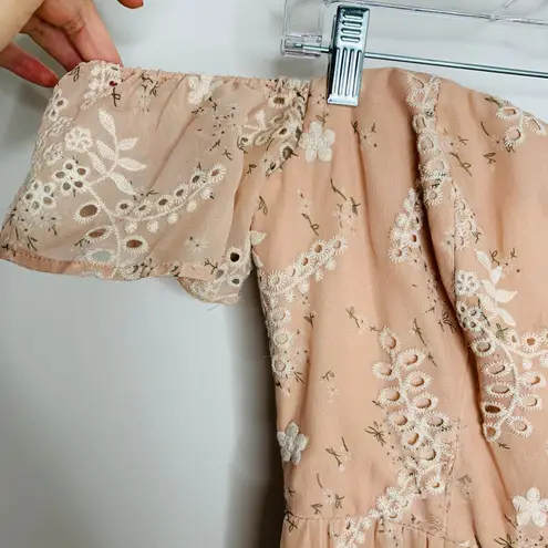 Dress the Population River Fit and Flare Midi Dress Blush Pink Womens Medium