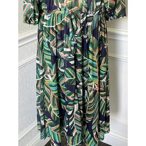 Molly Bracken Tropical Print Midi Dress