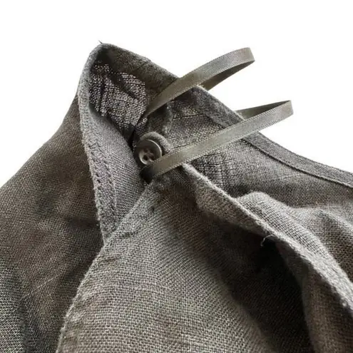 POSSE black linen wrap midi skirt size M Size M