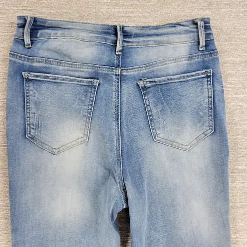 Elite Jeans Juniors 11/12 Flare Denim Distressed Fringe Hem Y2K Deadstock NWT