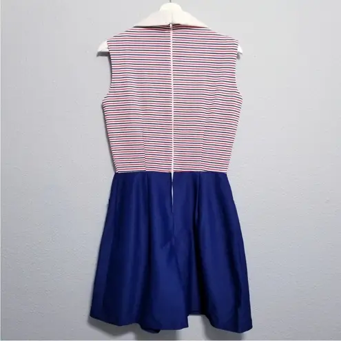 Vintage 60s 70s Romper Nautical Sailor Sleeveless Stripe Red White & Blue size M Multiple Size M