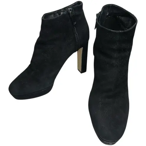 Diane Von Furstenberg  DVF Women’s Size 7.5 Black Suede Heeled Ankle Booties