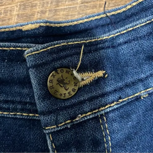 Braxton Stretch Indigo Straight Leg Jeans with Contrasting Top Stitching SZ 34/M Blue