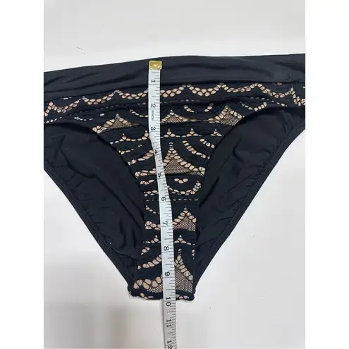 PilyQ New. black lace high rise waisted bikini bottom. Size small