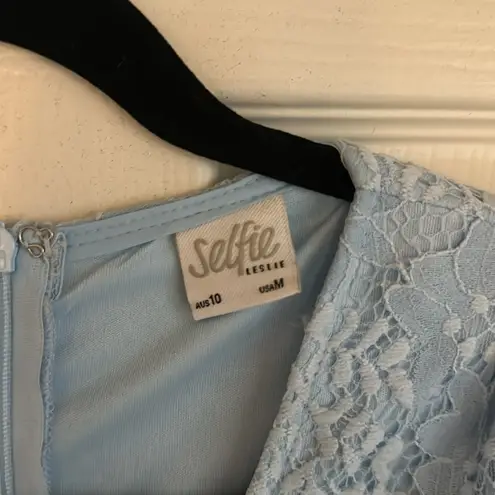 Selfie Leslie Blue Lace  Dress