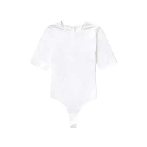 Everlane  Womens The Short-Sleeve Crew Neck Bodysuit Small White NWOT