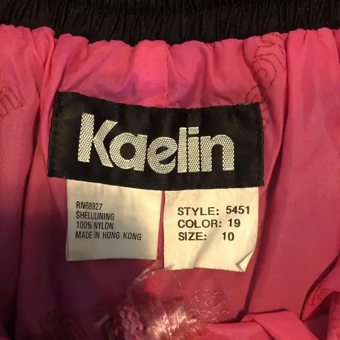 Kaelin Vintage Track Nylon Pants Workout O3 Black Size 10