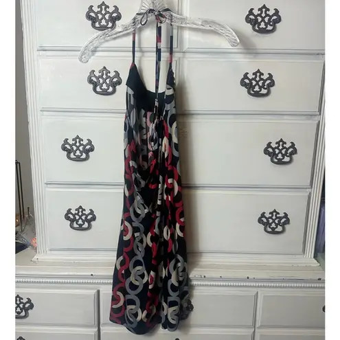 Body Central Y2K Geometric Halter Dress