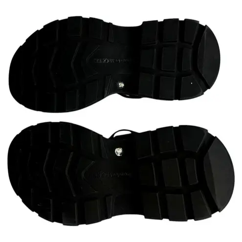 Alexander McQueen Tread Flat Sandals Size 37 Black - NWT