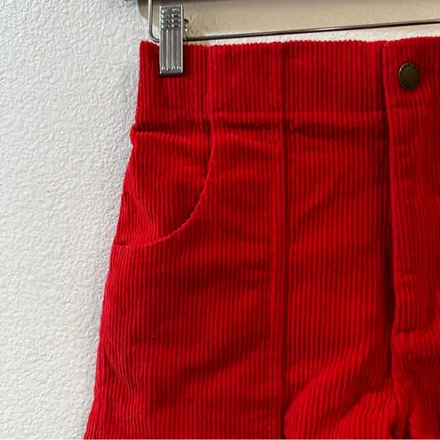 Hammies Corduroy High Waist Shorts Red Women’s Size 26 Surf Skate Style
