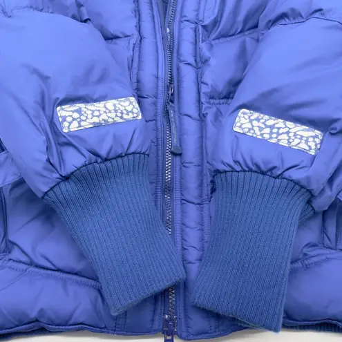 Stella McCartney Adidas Womens Puffer Coat Large Retro Sporty Ski Cozy Street Blue