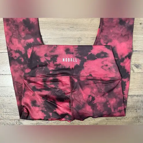 Nobull NWT High-Rise Matte Crop Tight - XS - Lava and Black Tie Dye (Red)