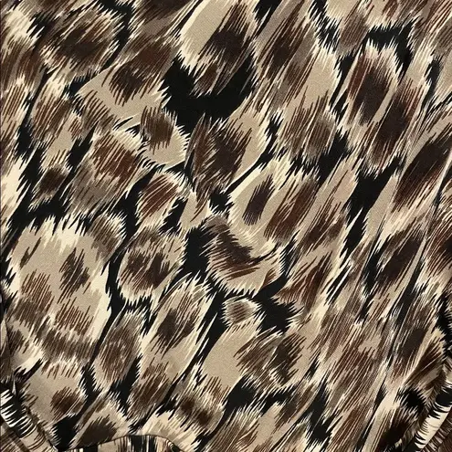 Connected Apparel Brush Stroke One Shoulder Strappy Mini Formal Draped Dress