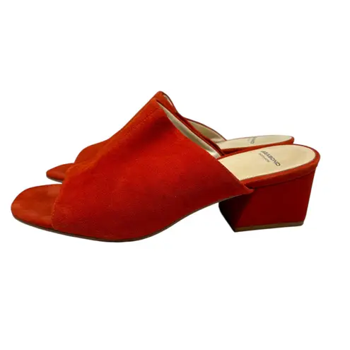 Vagabond Elena Mule Slide Sandals Heels Tangerine Orange Red Size 40 US 10