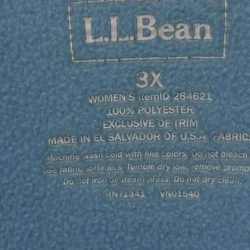 LL Bean Women's Fleece Jacket 3XL Sky Blue Polartec Cozy Warm Campcore Hiking Size undefined